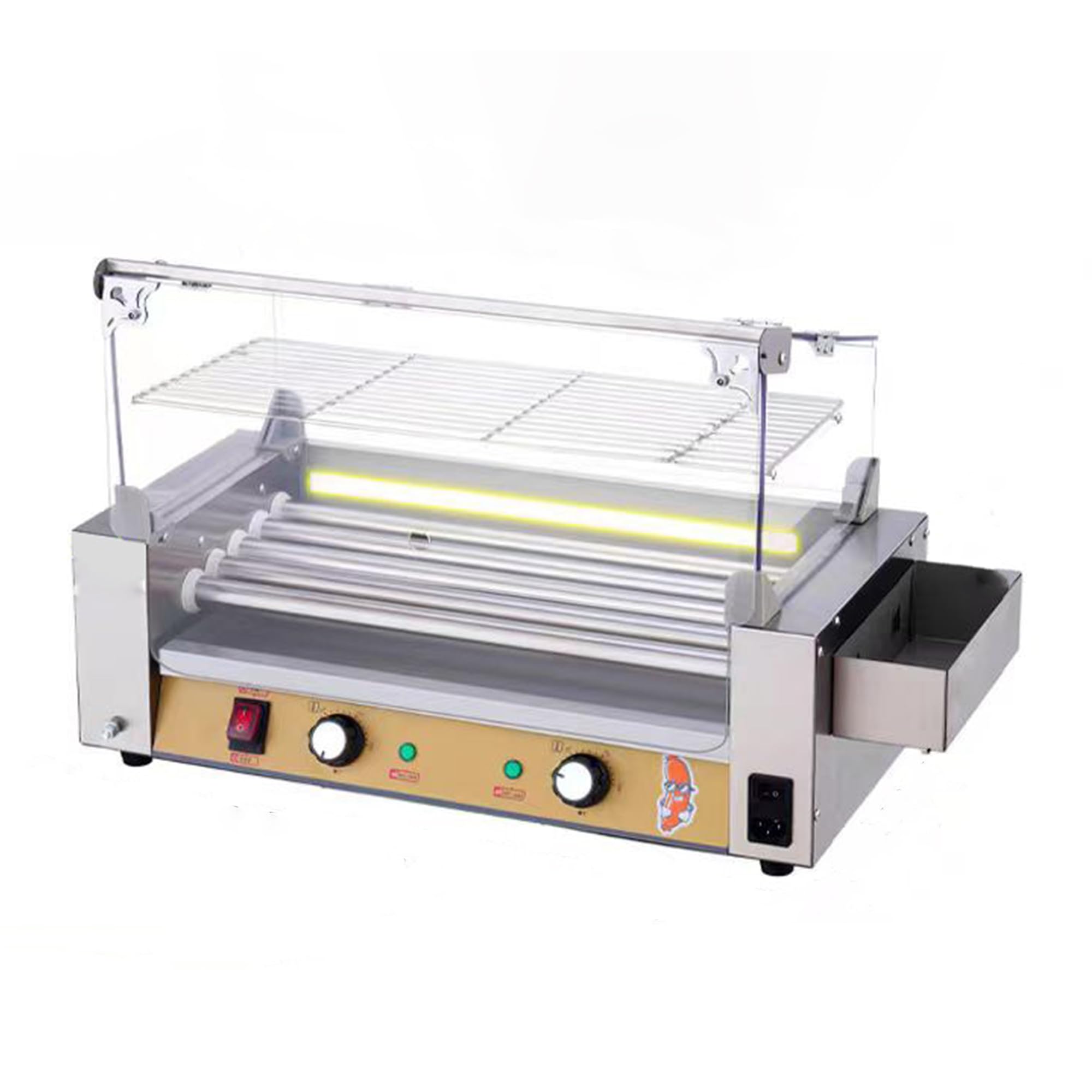 Amazon.co.jp: Snowtaros ソーセージ焙煎機 ホットドッグローラー 5本